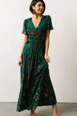 Baltic Born maxi dresses|EXTENDED SIZING|Leslie Velvet Maxi Dress | Black + Bronze
