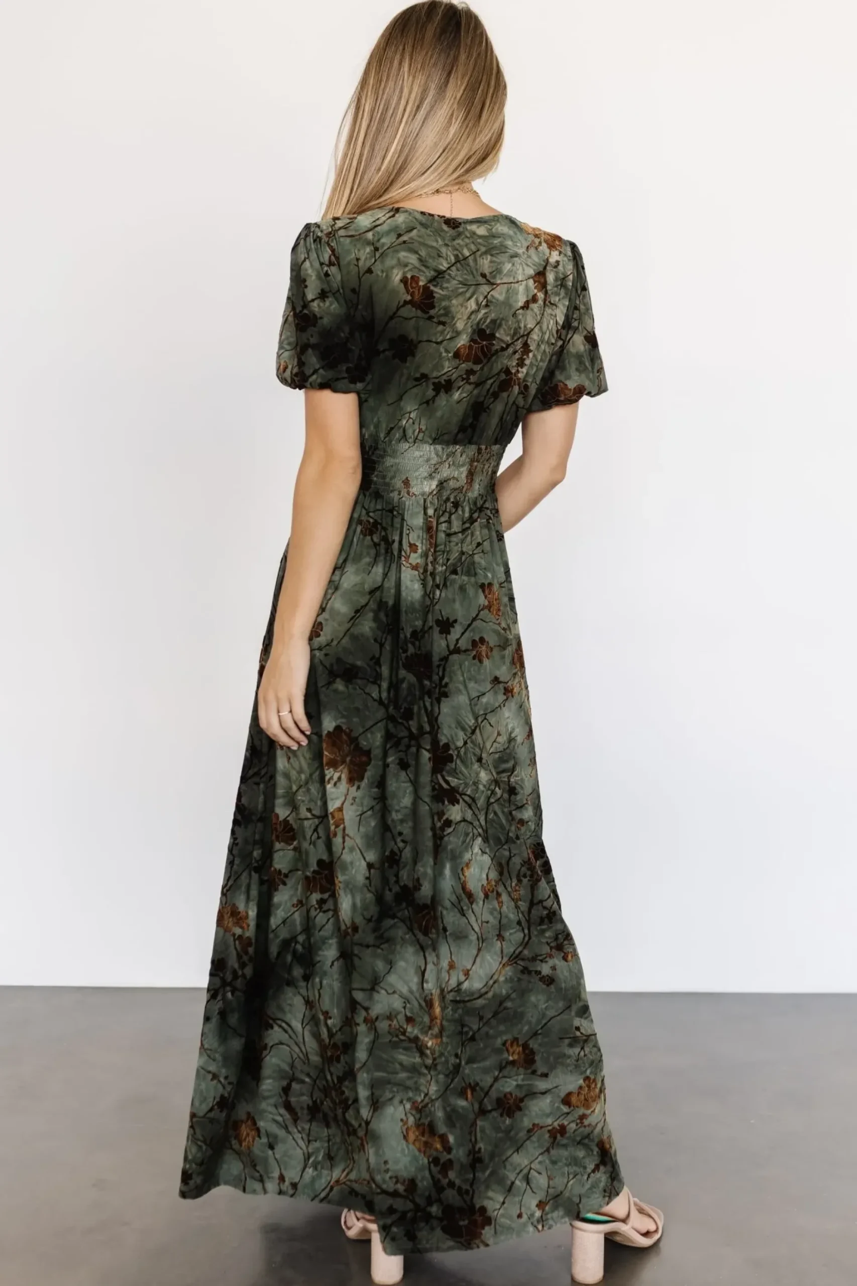 Baltic Born maxi dresses|EXTENDED SIZING|Leslie Velvet Maxi Dress | Green + Copper
