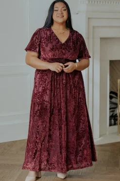 Baltic Born maxi dresses|EXTENDED SIZING|Leslie Velvet Maxi Dress | Mulberry