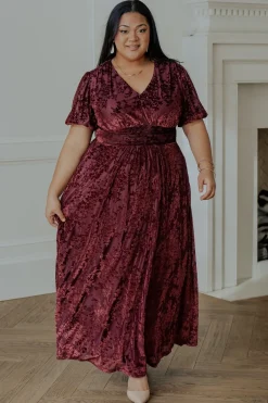 Baltic Born maxi dresses|EXTENDED SIZING|Leslie Velvet Maxi Dress | Mulberry