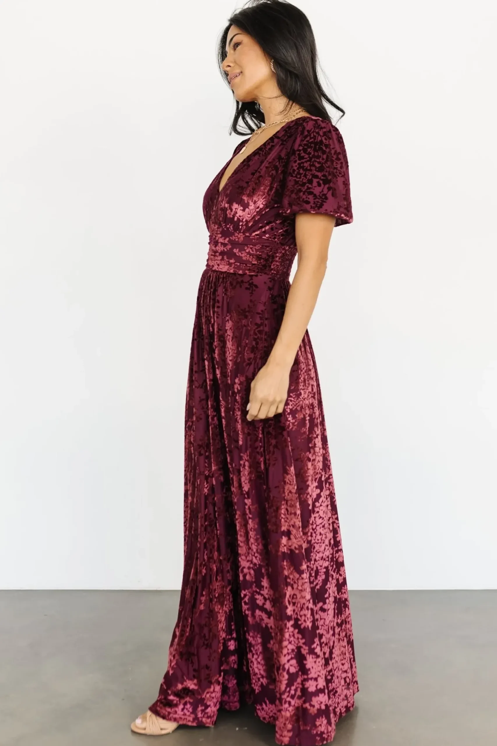 Baltic Born maxi dresses|EXTENDED SIZING|Leslie Velvet Maxi Dress | Mulberry