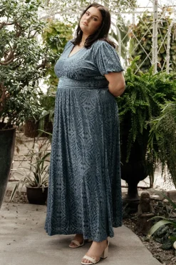 Baltic Born maxi dresses|EXTENDED SIZING|Leslie Velvet Maxi Dress | Blue