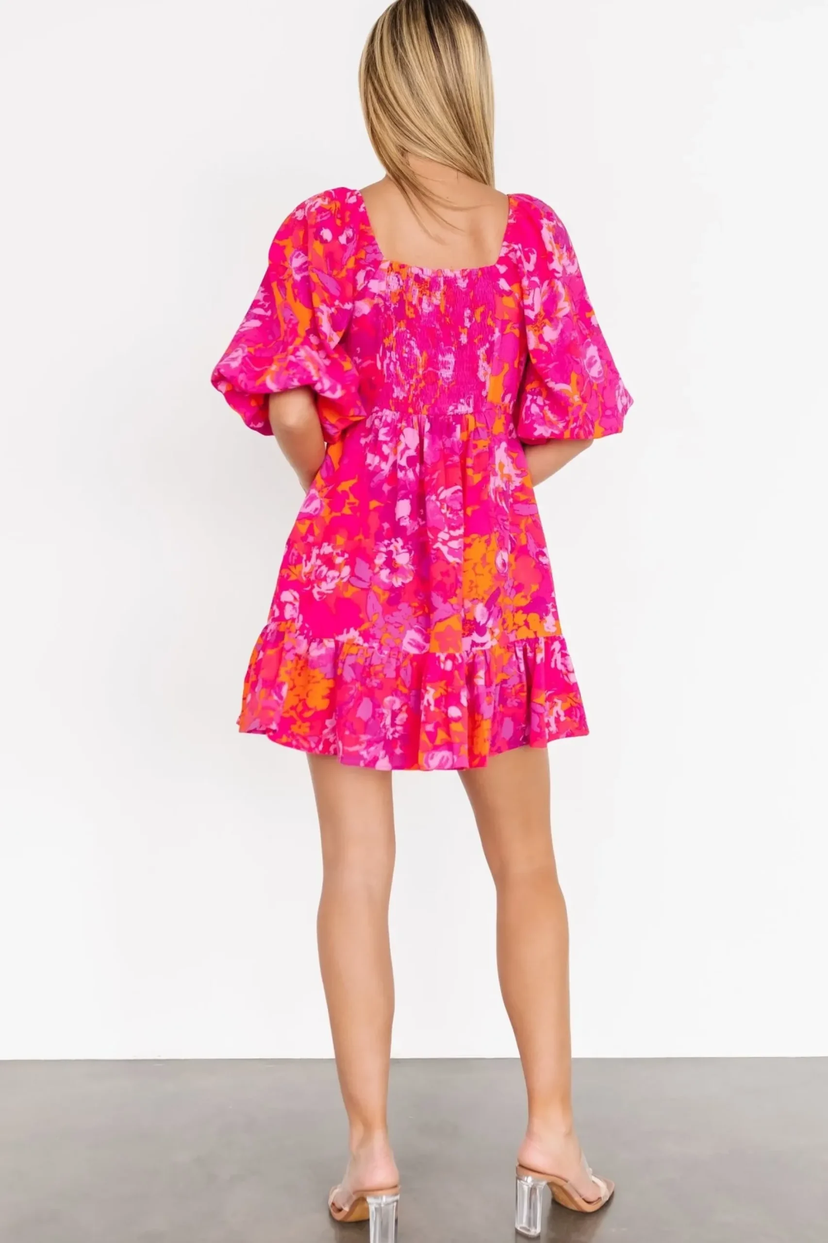 Baltic Born short dresses|Levy Sweetheart Mini Dress | Fuchsia Multi