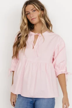 Baltic Born blouses + shirts|Lexi Tie Top | Pink