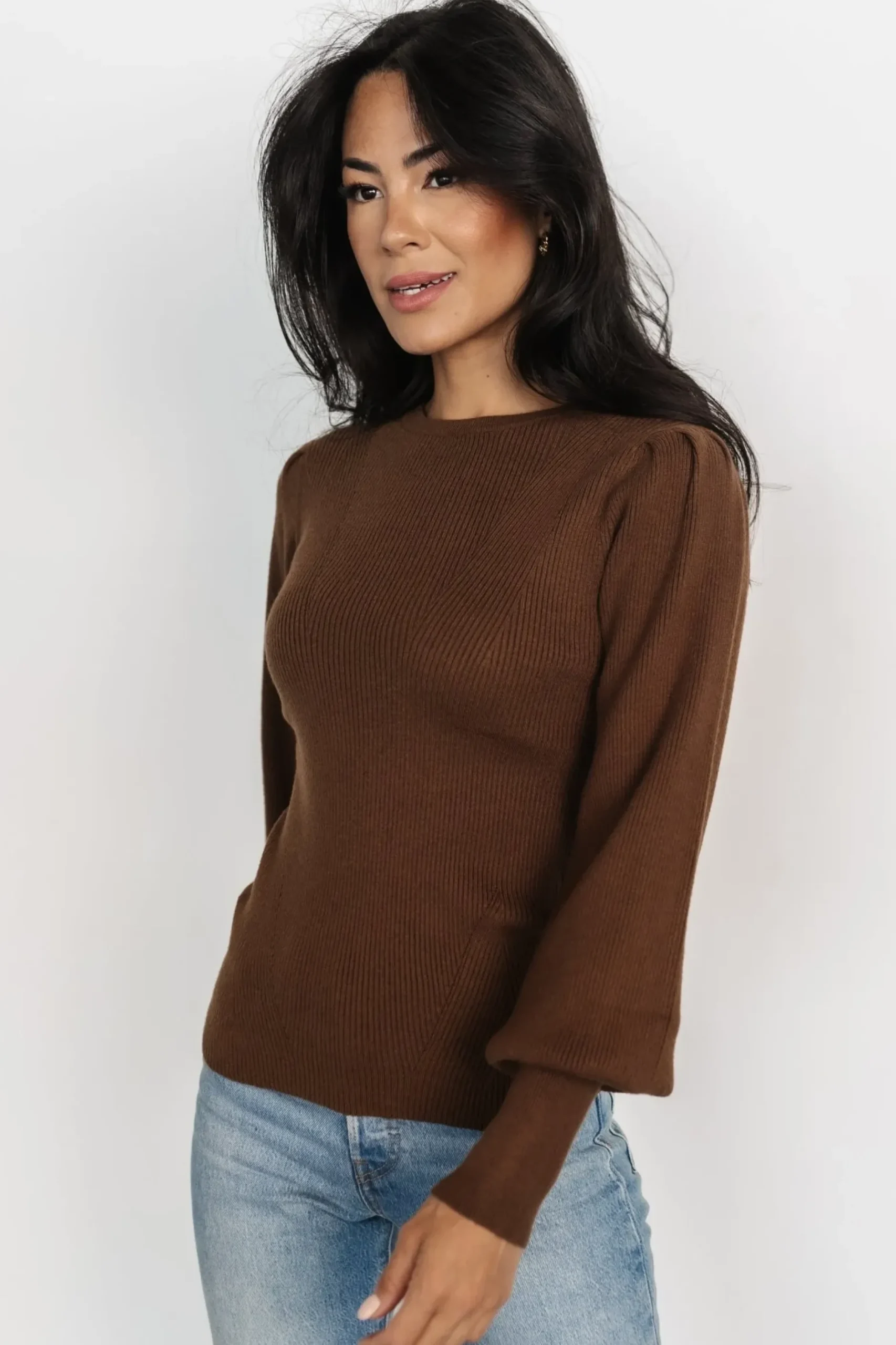 Baltic Born sweaters|Lilou Rib Knit Sweater | Brown