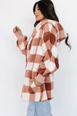Baltic Born outerwear|Lincoln Teddy Cardigan | Berry + White