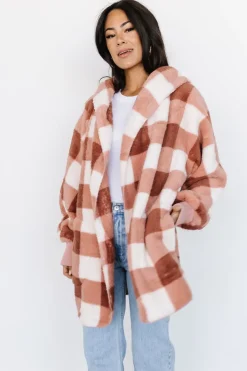 Baltic Born outerwear|Lincoln Teddy Cardigan | Berry + White