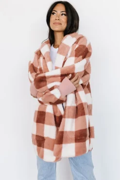 Baltic Born outerwear|Lincoln Teddy Cardigan | Berry + White