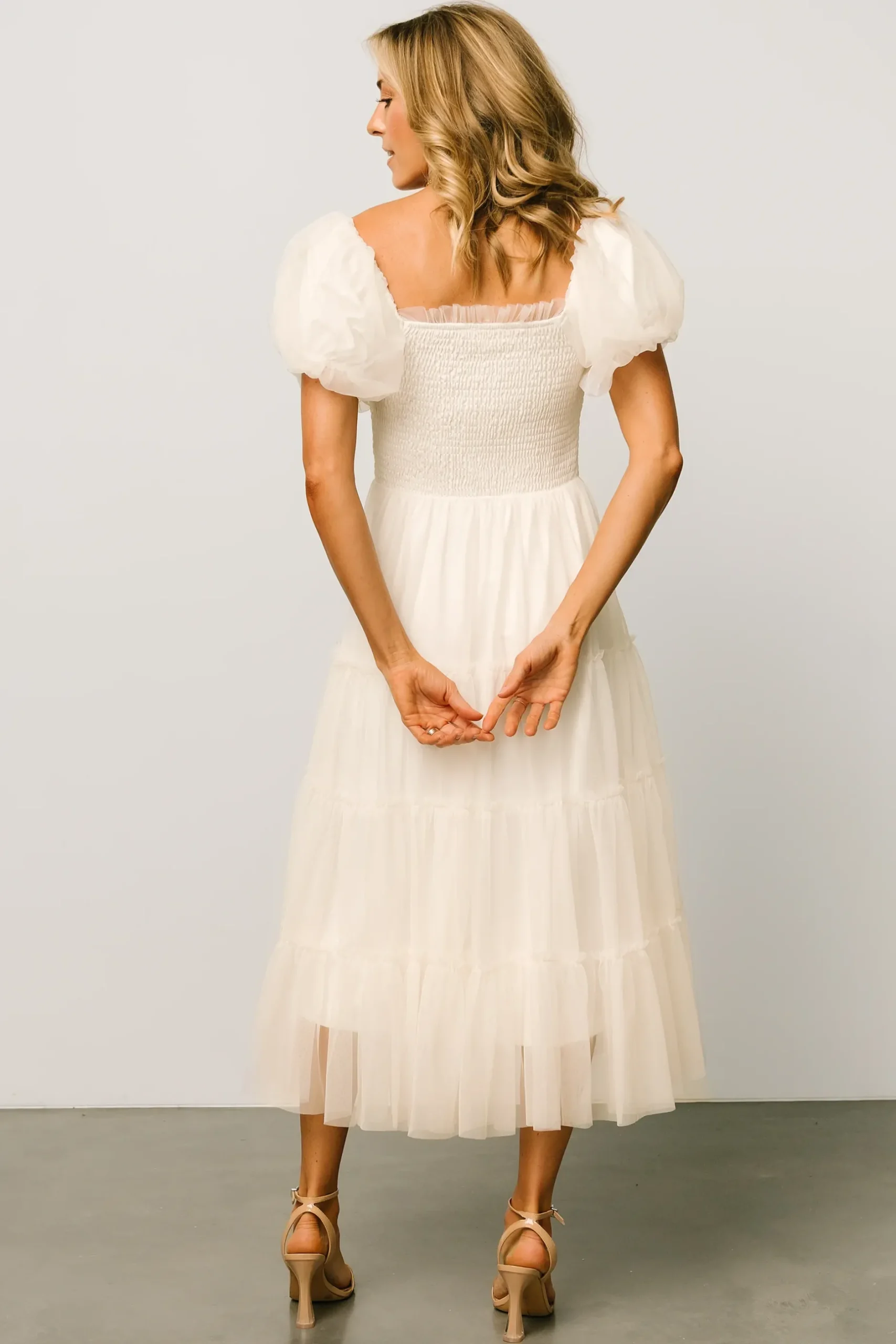 Baltic Born tulle styles|Liv Tulle Midi Dress | Cream