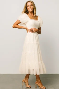 Baltic Born tulle styles|Liv Tulle Midi Dress | Cream