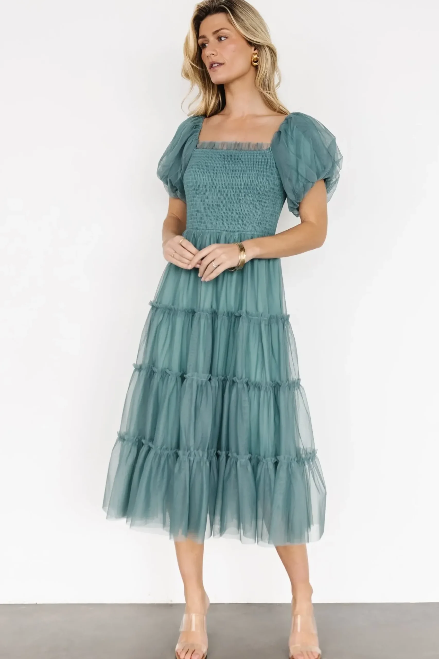 Baltic Born tulle styles|Liv Tulle Midi Dress | Eucalyptus