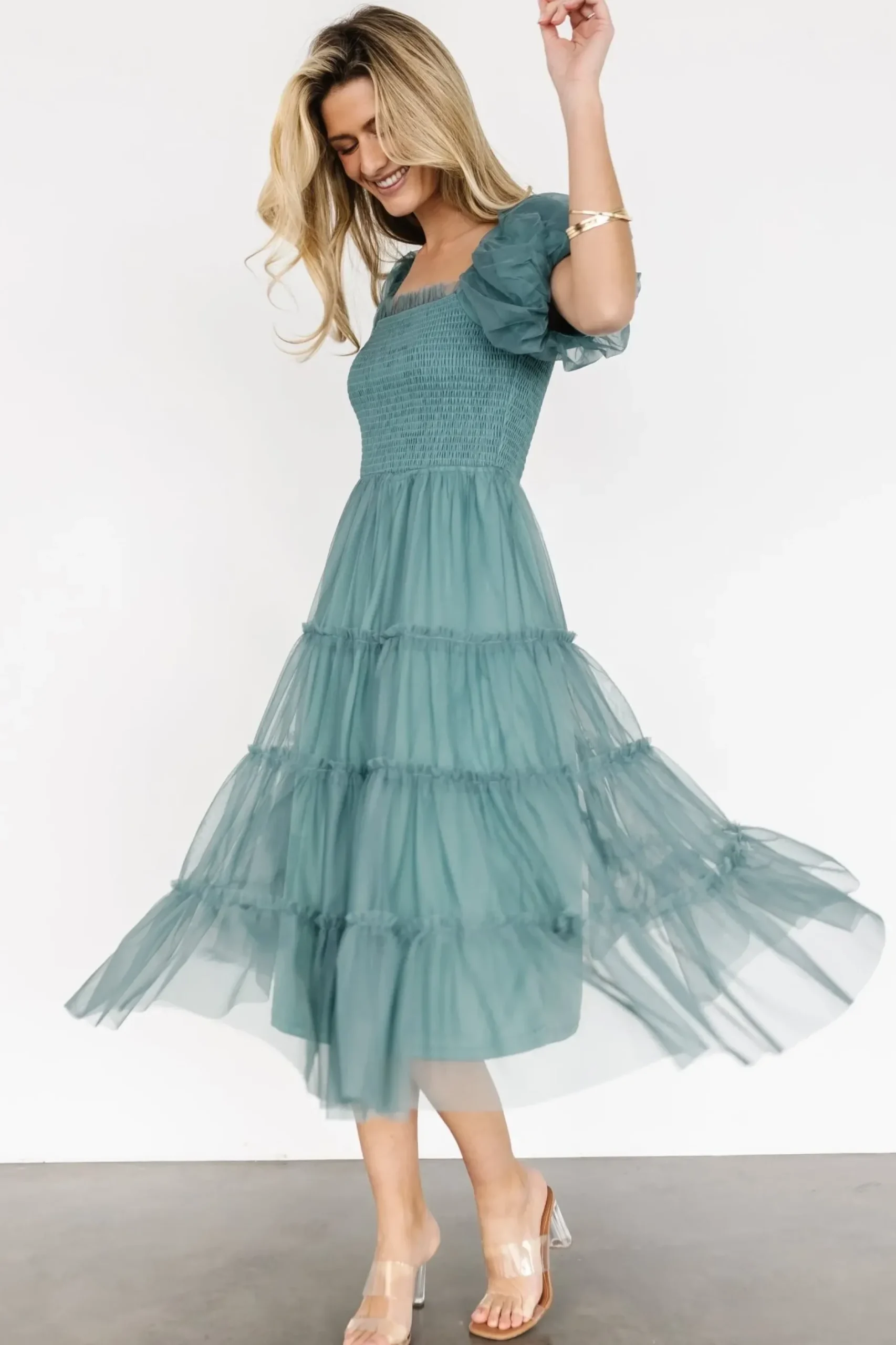 Baltic Born tulle styles|Liv Tulle Midi Dress | Eucalyptus