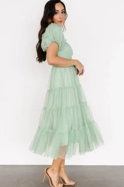 Baltic Born tulle styles|Liv Tulle Midi Dress | Light Green