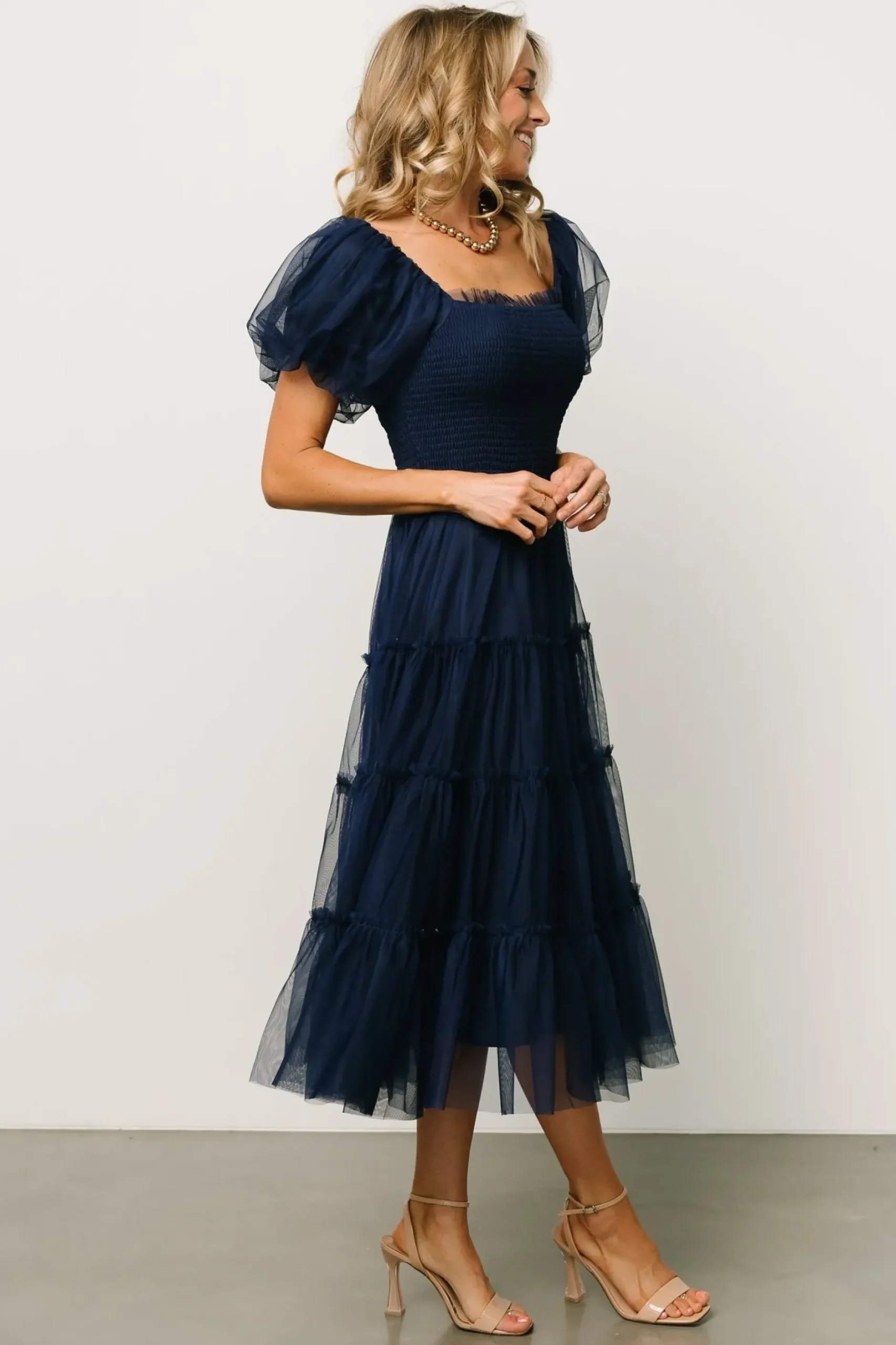 Baltic Born tulle styles|Liv Tulle Midi Dress | Navy