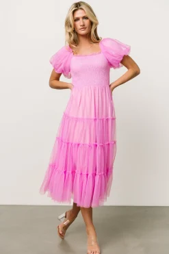 Baltic Born tulle styles|Liv Tulle Midi Dress | Pink
