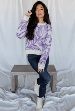Baltic Born WINTER ESSENTIALS|Livy Knit Sweater | Lilac Print