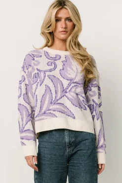 Baltic Born WINTER ESSENTIALS|Livy Knit Sweater | Lilac Print