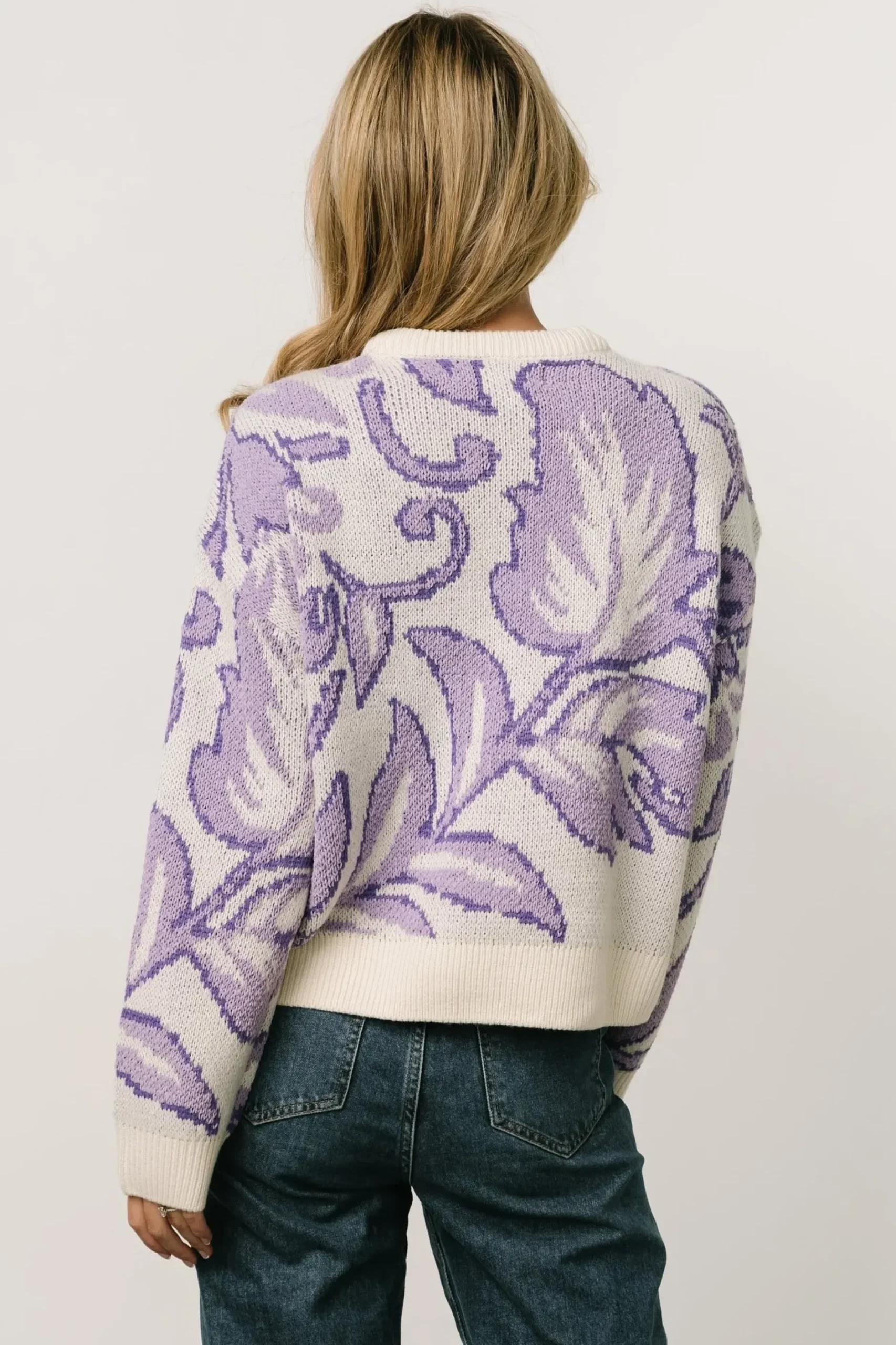Baltic Born WINTER ESSENTIALS|Livy Knit Sweater | Lilac Print