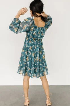 Baltic Born short dresses|bump friendly|Lombard Tiered Dress | Blue + Gold