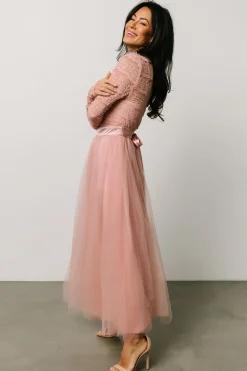 Baltic Born DRESSES|midi dresses|Lonnie Tulle Dress | Blush
