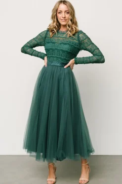 Baltic Born DRESSES|midi dresses|Lonnie Tulle Dress | Emerald
