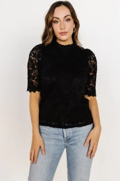 Baltic Born blouses + shirts|Lottie Lace Top | Black