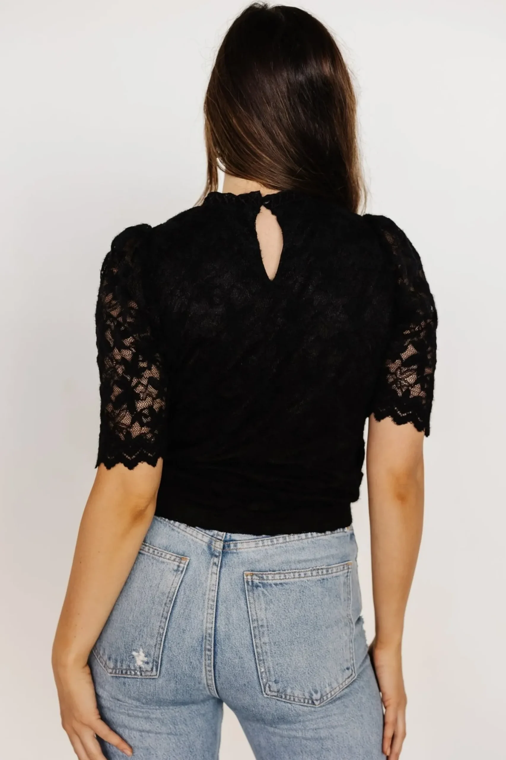 Baltic Born blouses + shirts|Lottie Lace Top | Black
