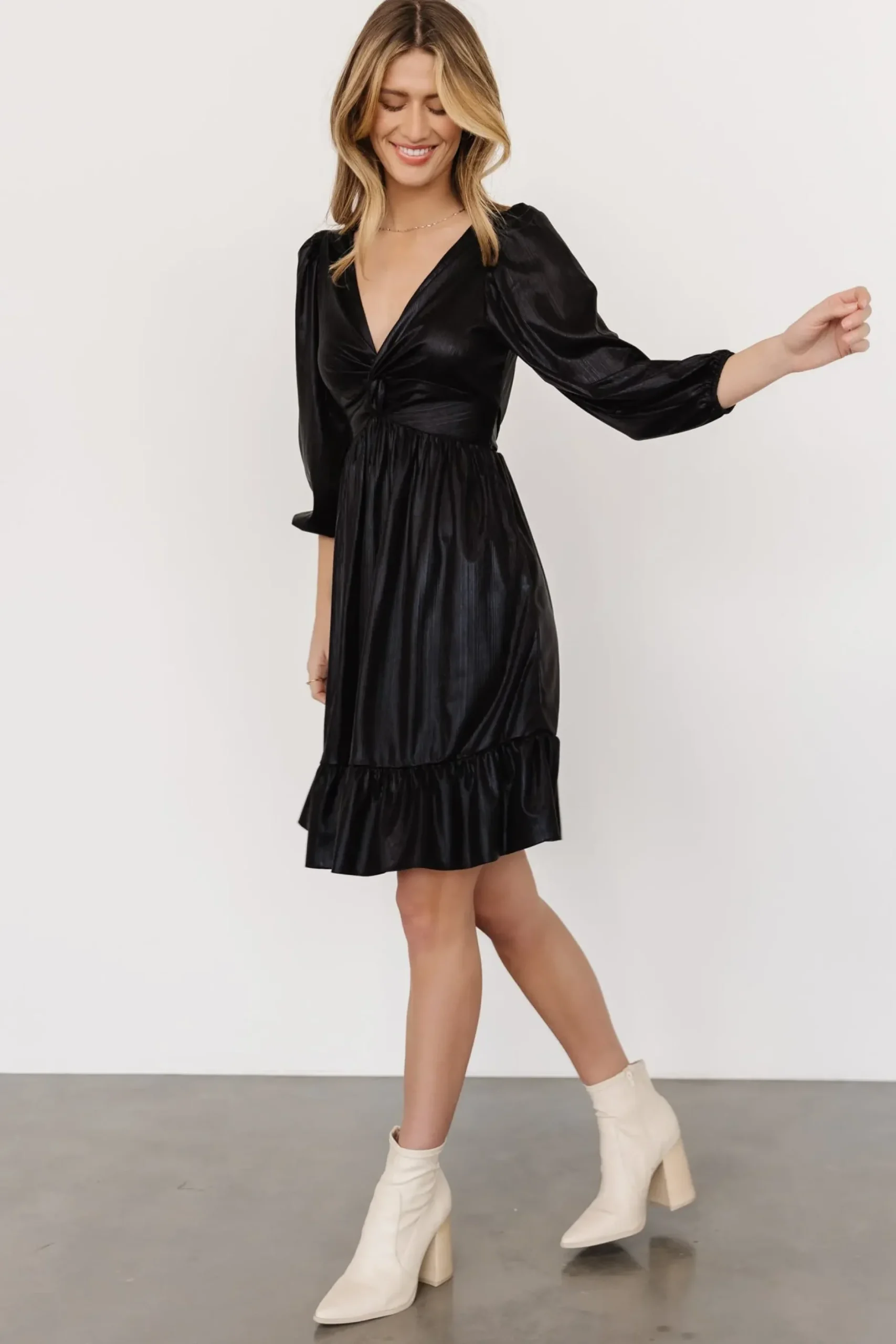 Baltic Born SALE|Louvre Metallic Dress | Black