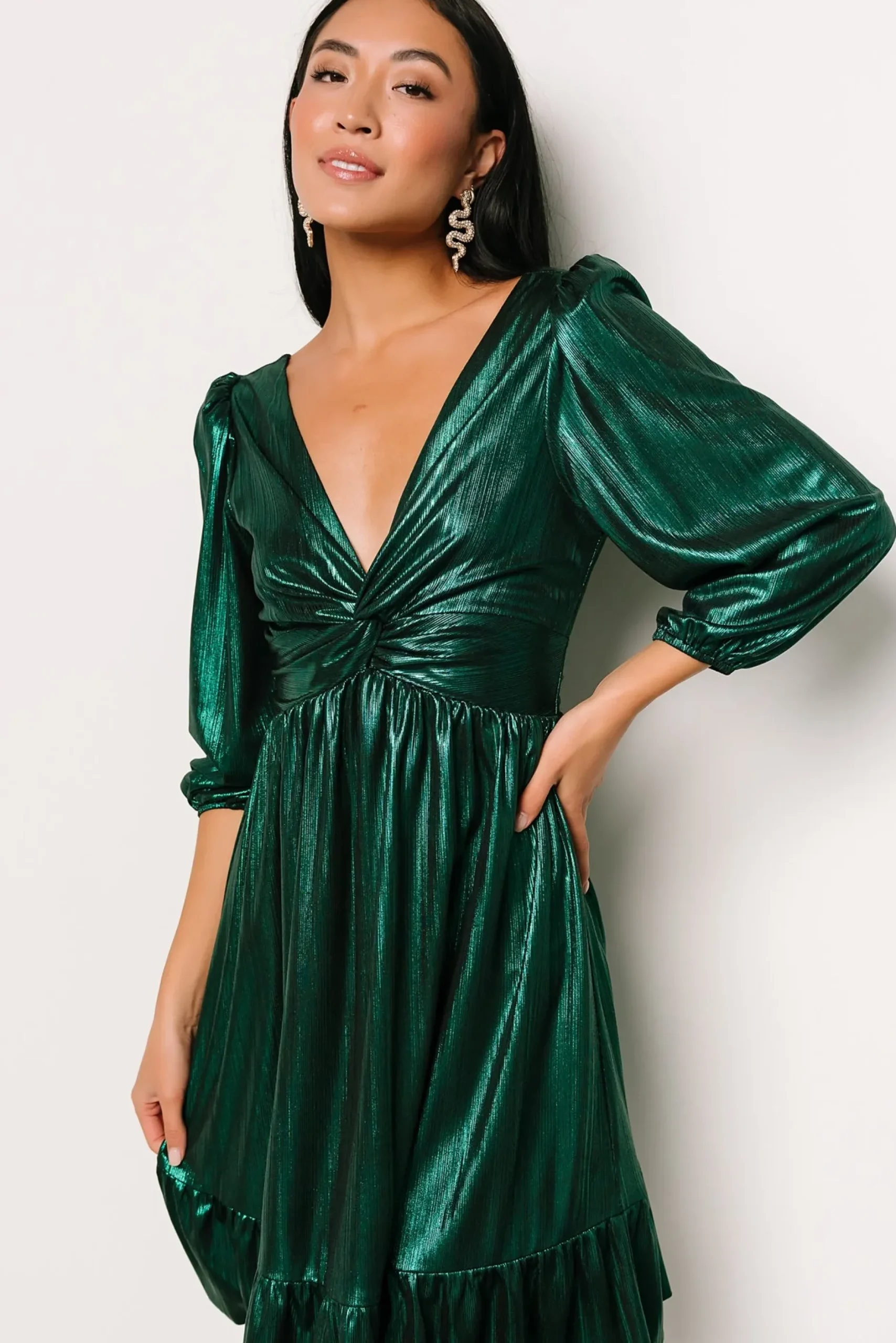 Baltic Born SALE|Louvre Metallic Dress | Emerald