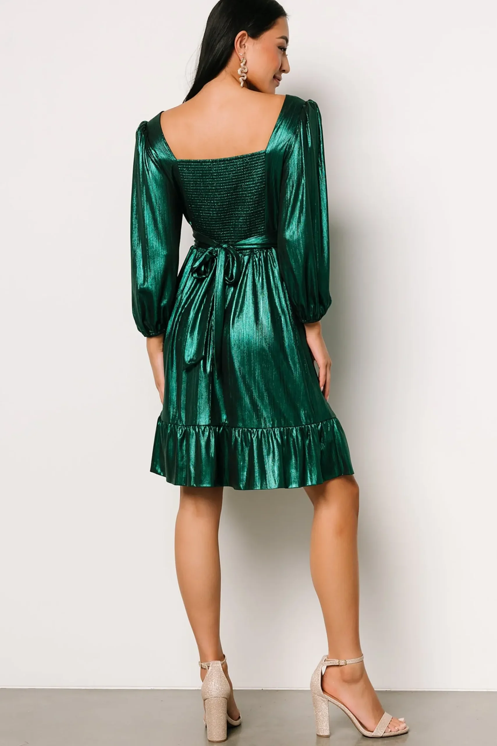 Baltic Born SALE|Louvre Metallic Dress | Emerald