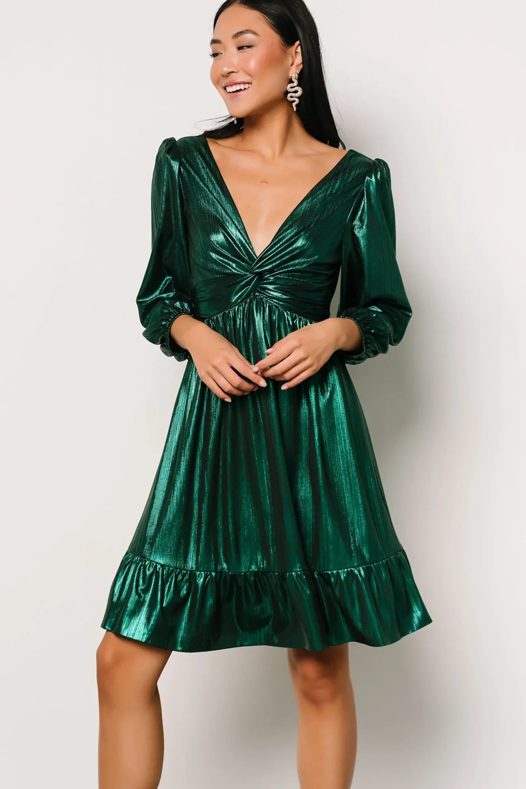 Baltic Born SALE|Louvre Metallic Dress | Emerald