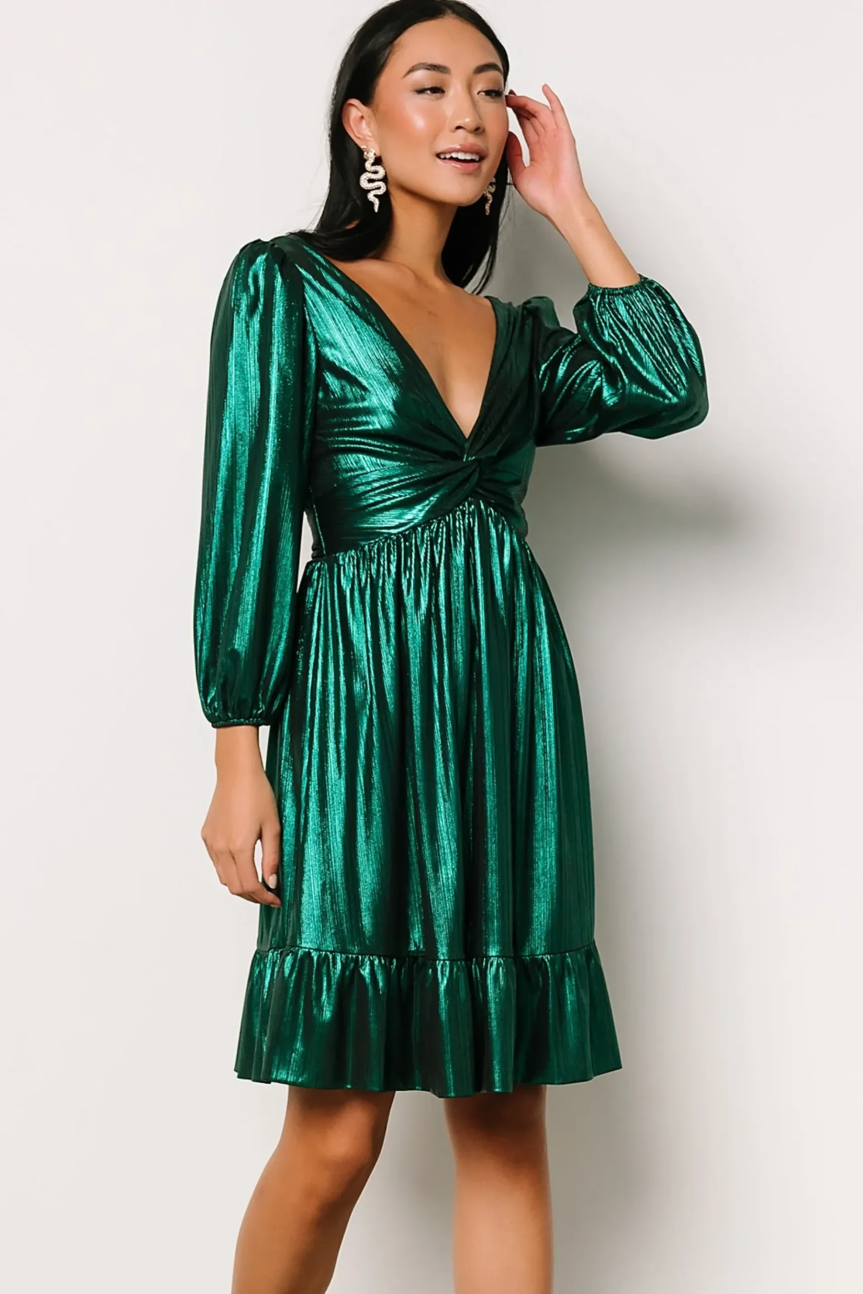 Baltic Born SALE|Louvre Metallic Dress | Emerald
