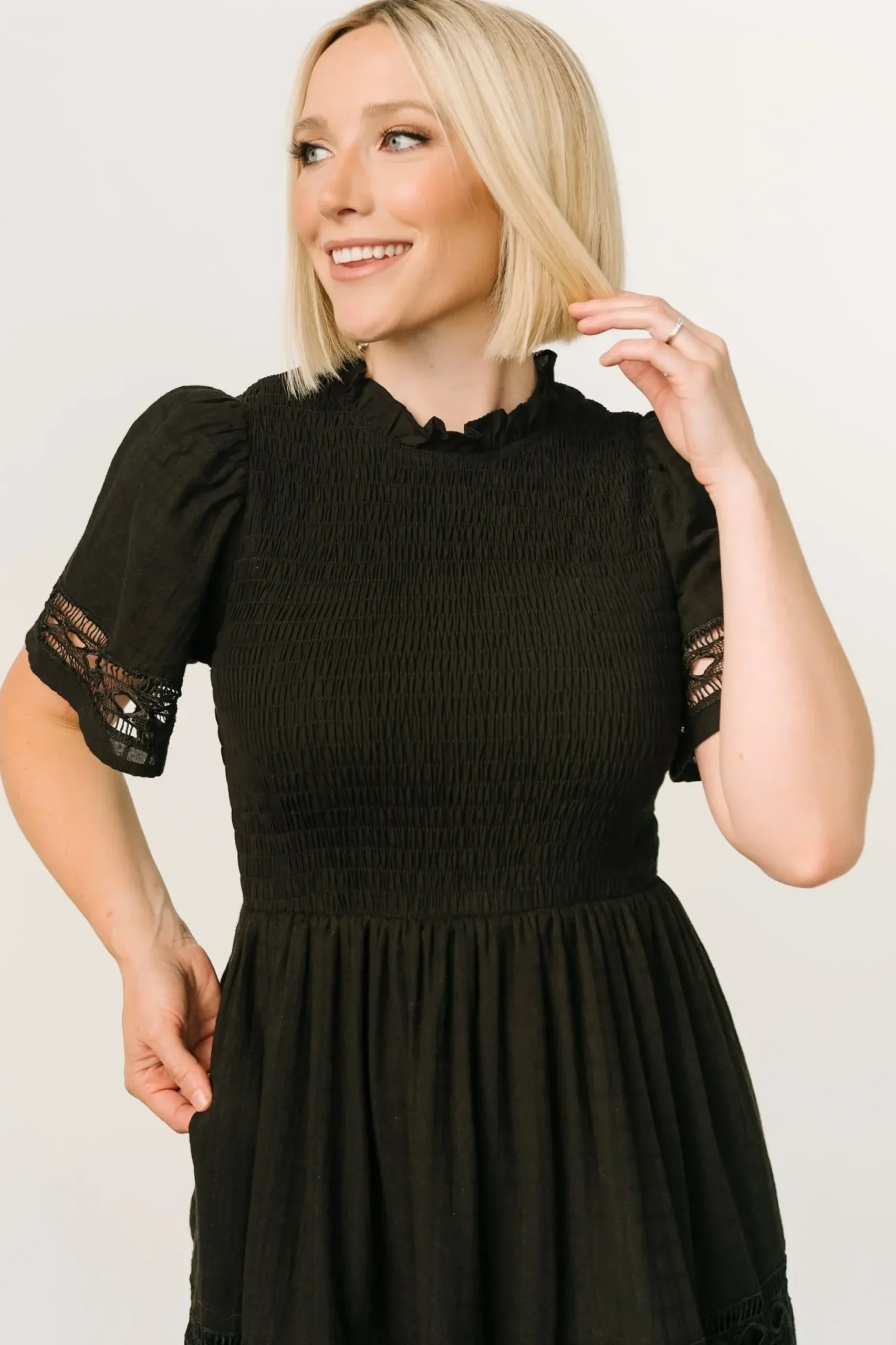 Baltic Born maxi dresses|EXTENDED SIZING|Loveland Geo Lace Maxi Dress | Black