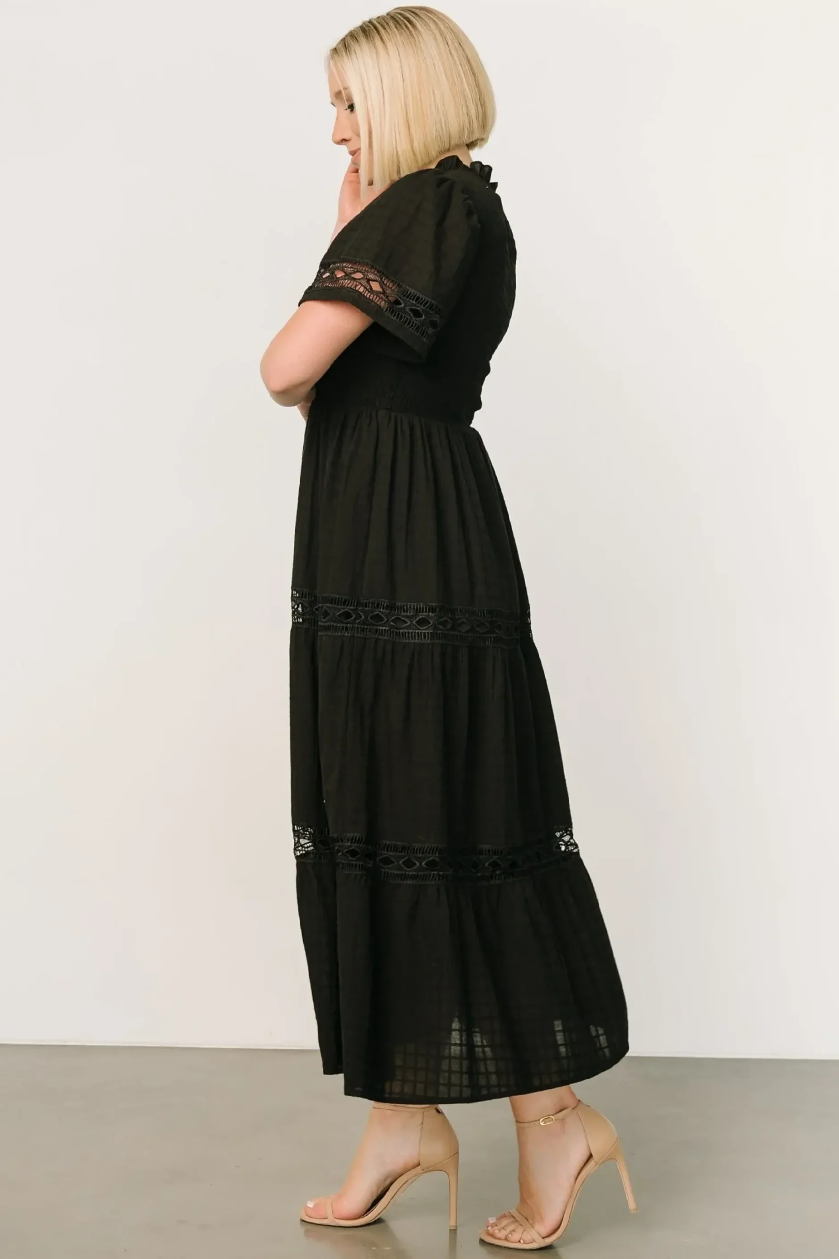 Baltic Born maxi dresses|EXTENDED SIZING|Loveland Geo Lace Maxi Dress | Black