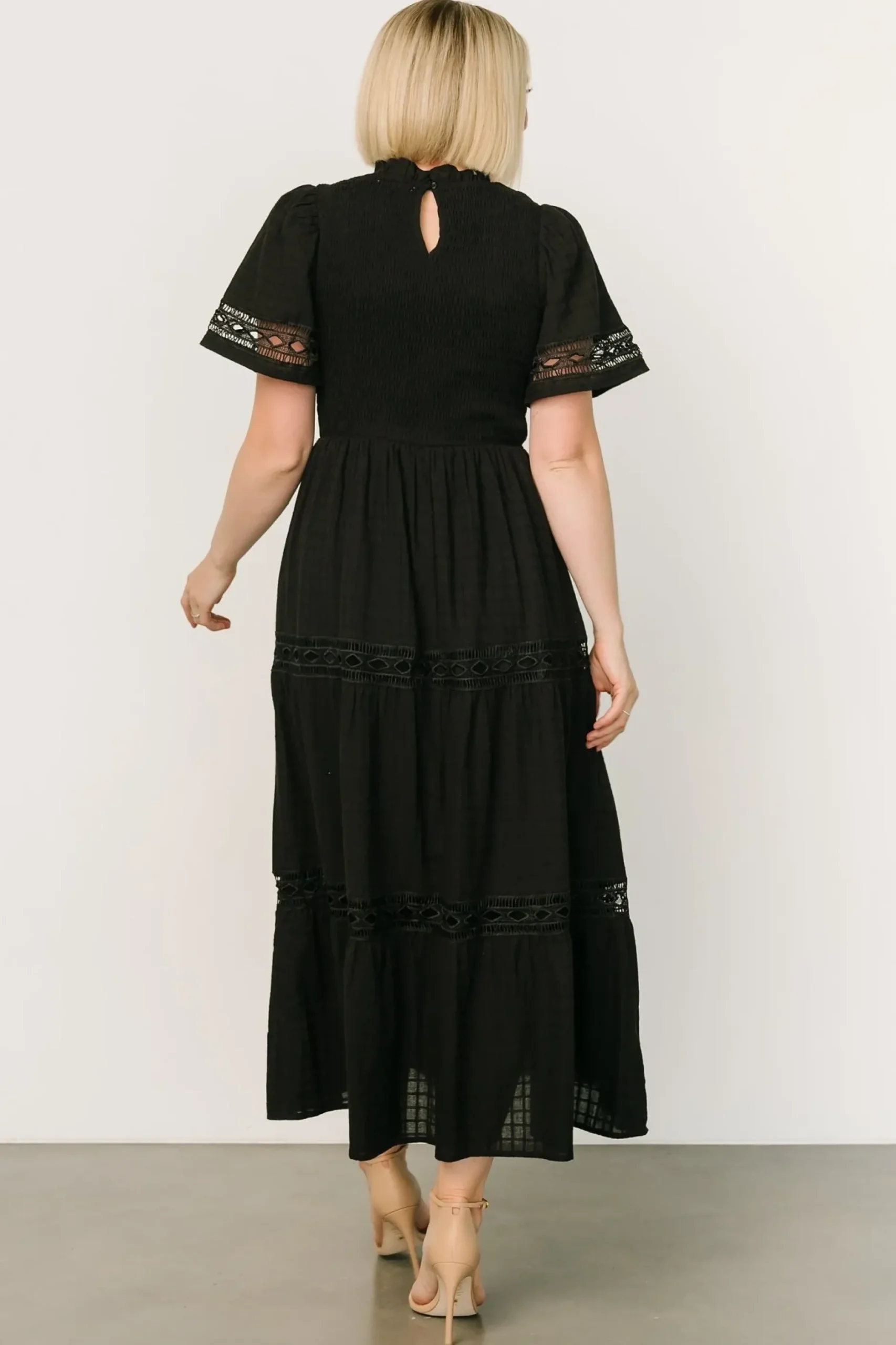 Baltic Born maxi dresses|EXTENDED SIZING|Loveland Geo Lace Maxi Dress | Black