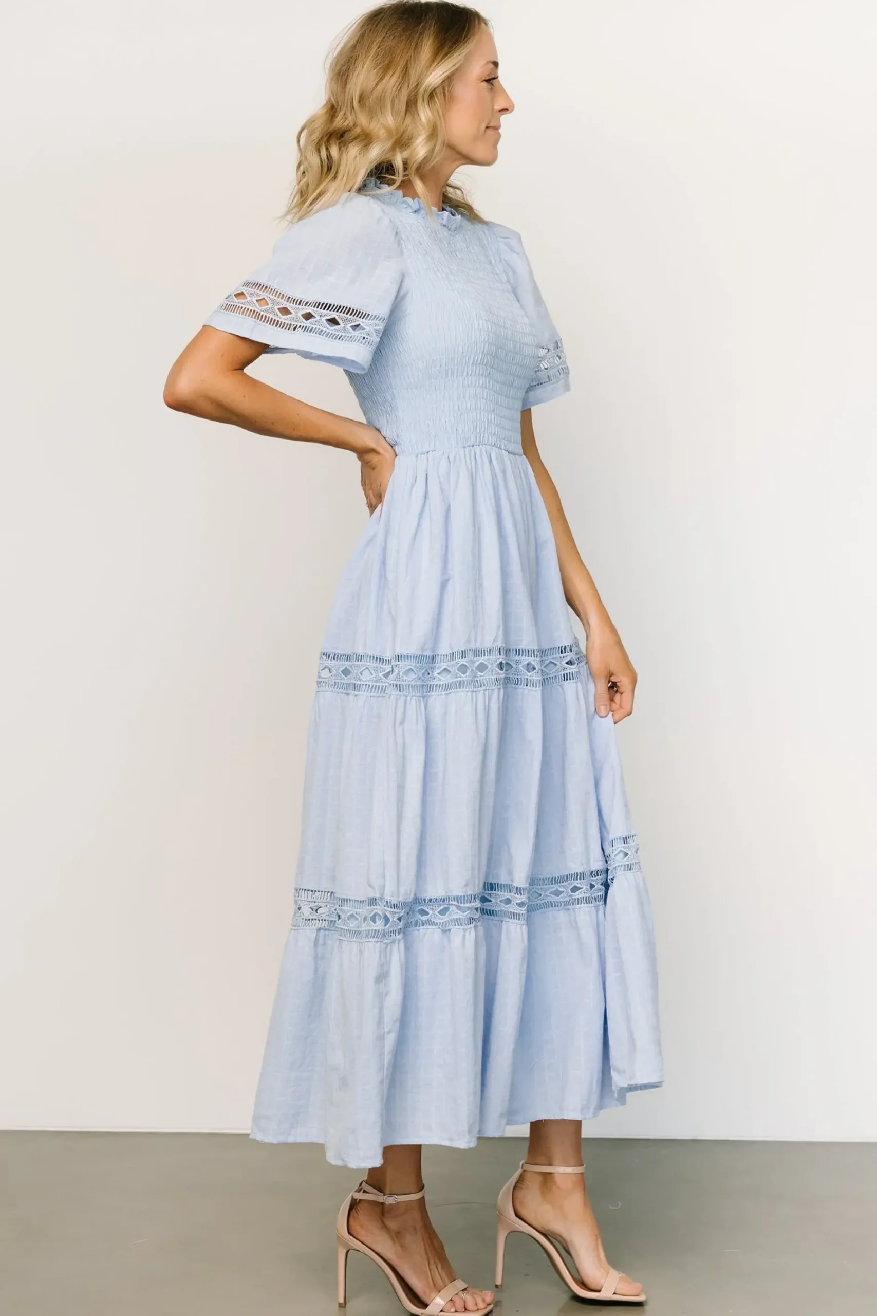 Baltic Born maxi dresses|WINTER ESSENTIALS|Loveland Geo Lace Maxi Dress | Light Blue