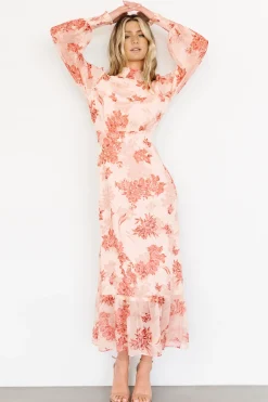 Baltic Born DRESSES|maxi dresses|Luciana Maxi Dress | Beige + Rose