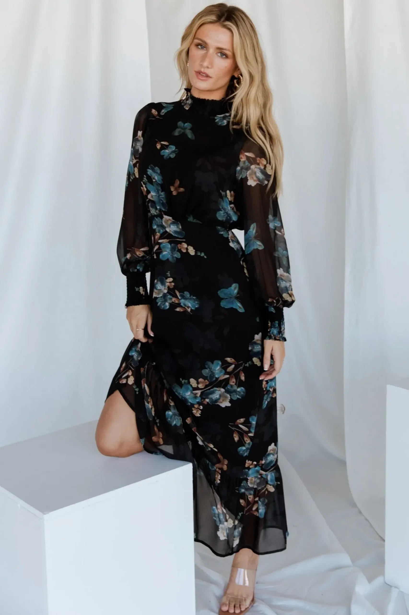Baltic Born maxi dresses|BEST SELLERS|Luciana Maxi Dress | Black + Blue