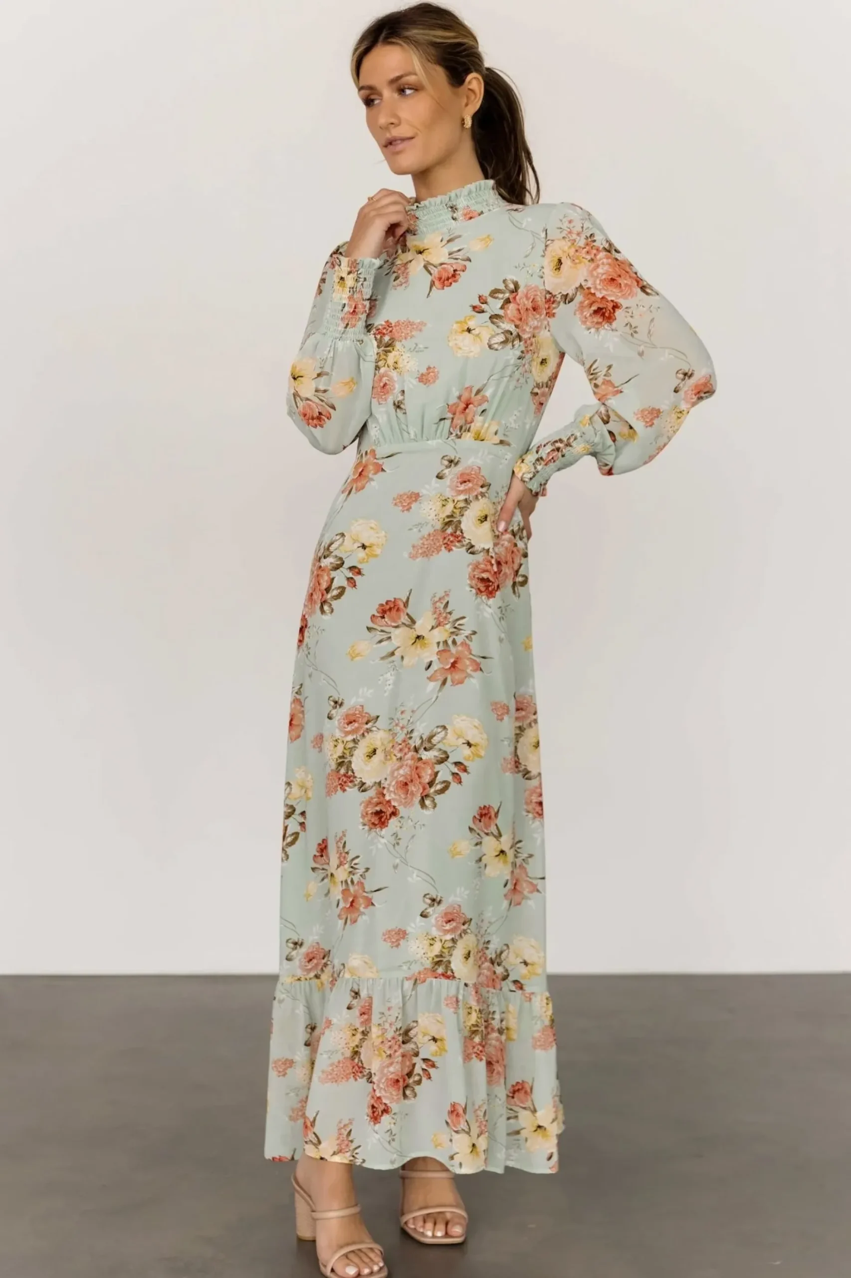 Baltic Born DRESSES|maxi dresses|Luciana Maxi Dress | Sage Multi