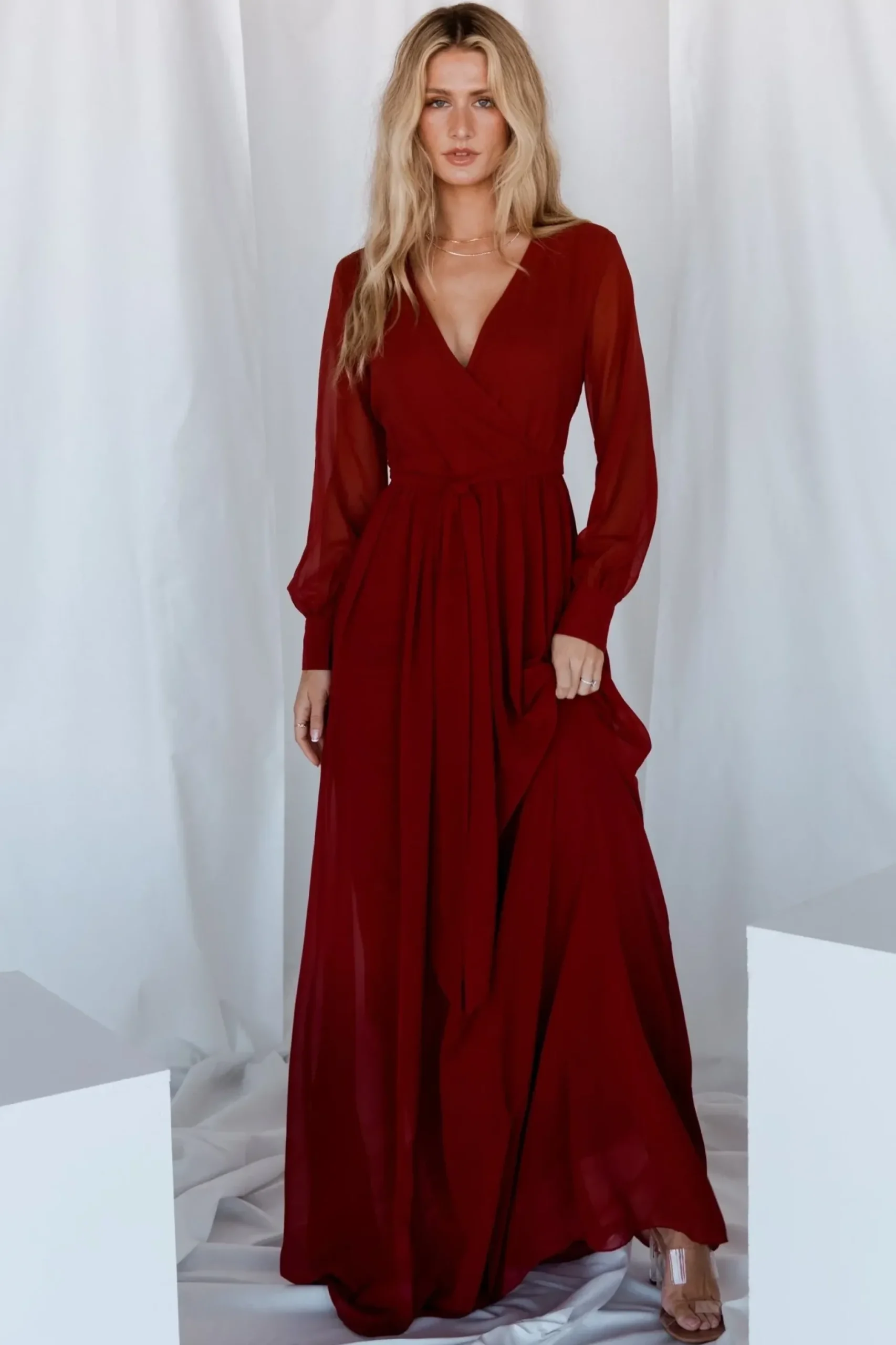 Baltic Born SALE|Lydia Maxi Dress | Burgundy