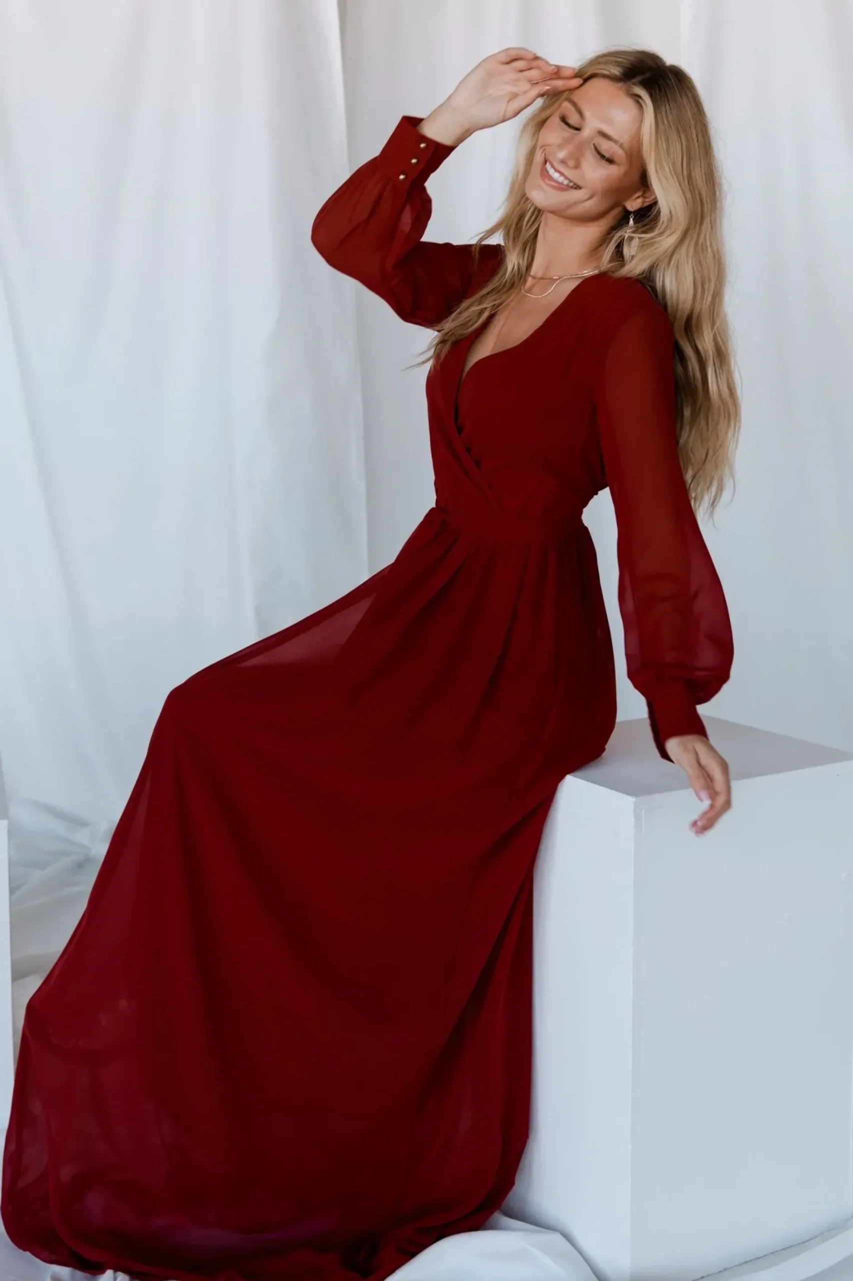 Baltic Born SALE|Lydia Maxi Dress | Burgundy