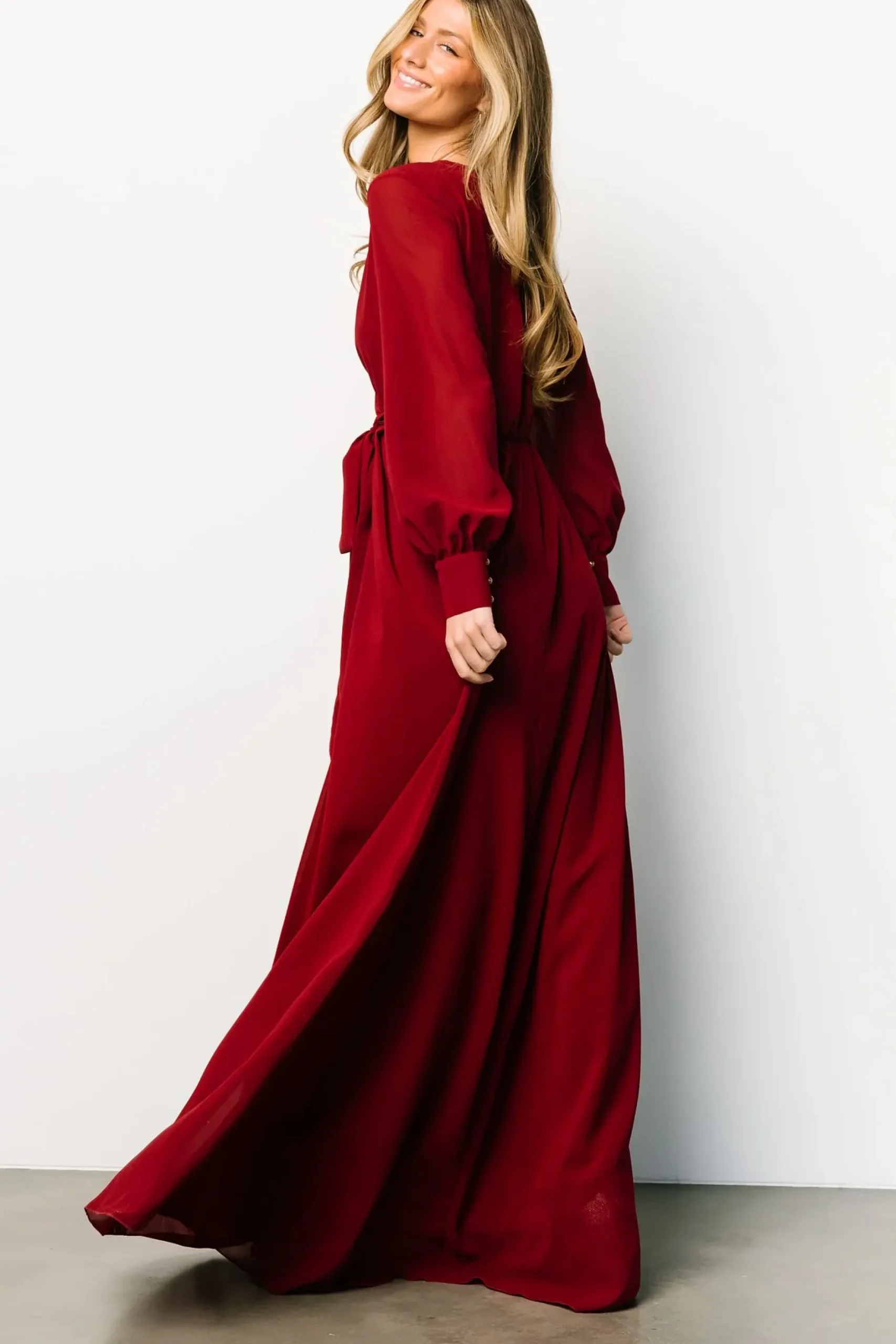 Baltic Born SALE|Lydia Maxi Dress | Burgundy