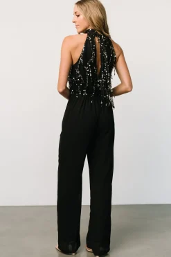 Baltic Born JUMPSUITS + ROMPERS|Lyla Sequin Jumpsuit | Black