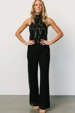 Baltic Born JUMPSUITS + ROMPERS|Lyla Sequin Jumpsuit | Black