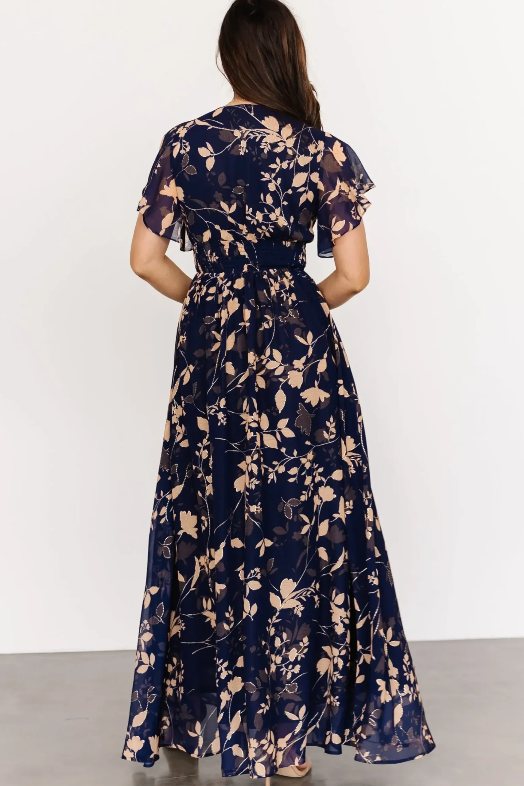 Baltic Born WEDDING SUITE|wedding guest|Lynlee Metallic Maxi Dress | Navy