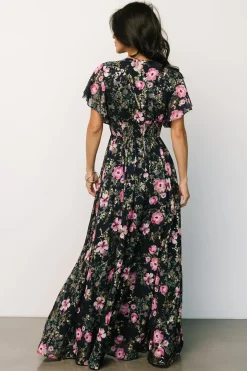 Baltic Born WEDDING SUITE|wedding guest|Lynlee Metallic Maxi Dress | Dark Blue + Pink