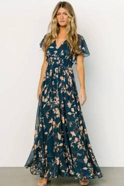 Baltic Born WEDDING SUITE|wedding guest|Lynlee Metallic Maxi Dress | Topaz