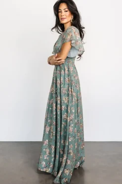 Baltic Born WEDDING SUITE|wedding guest|Lynlee Metallic Maxi Dress | Eucalyptus