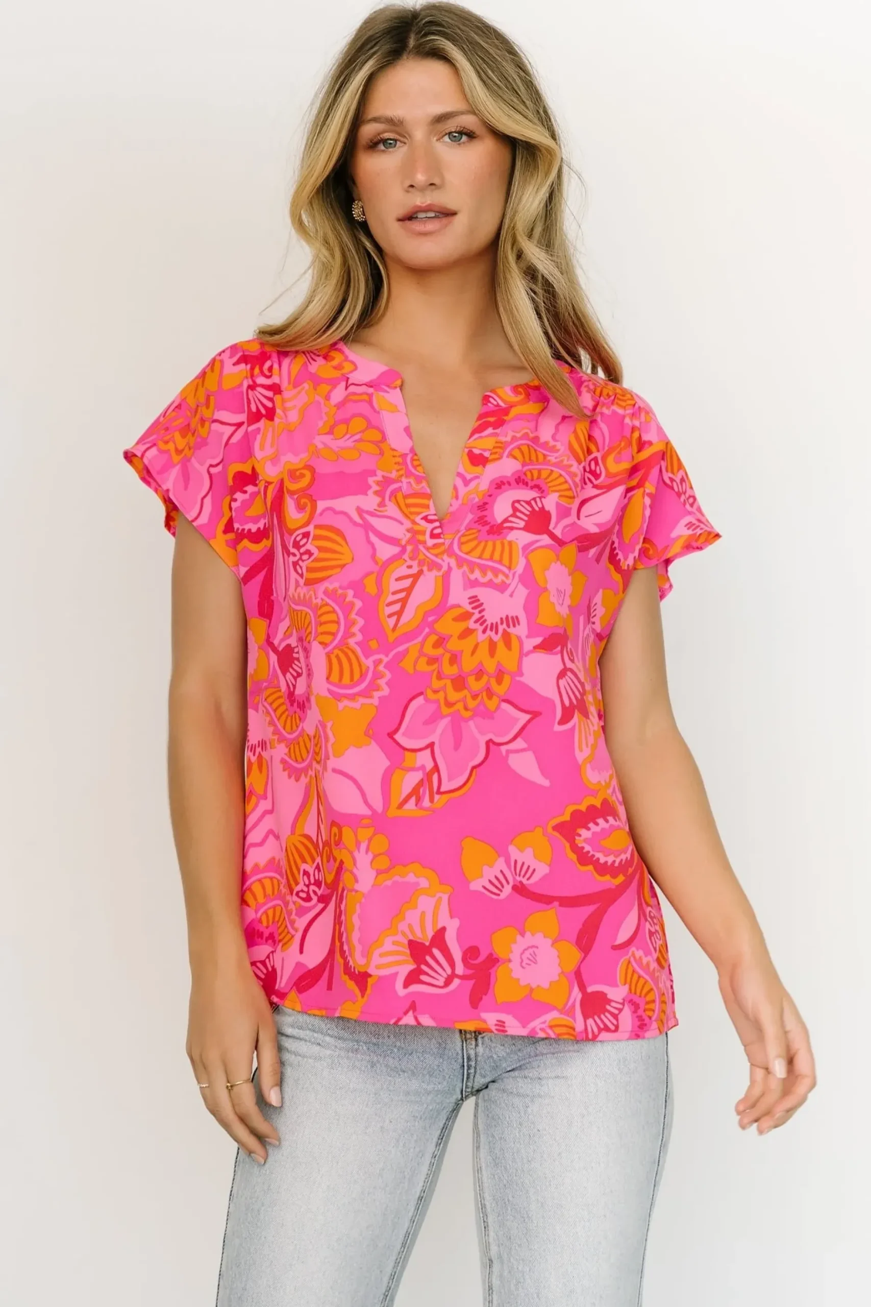 Baltic Born blouses + shirts|Macey Top | Olive Floral