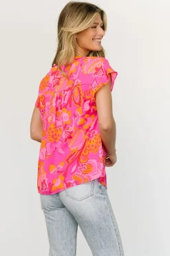 Baltic Born blouses + shirts|Macey Top | Pink Multi